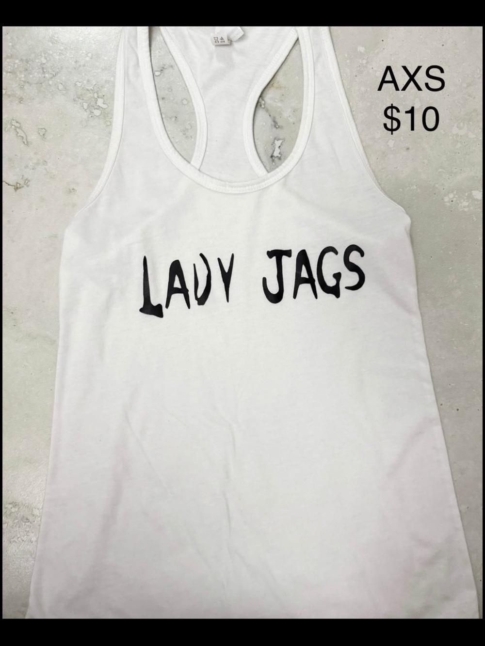 White 'Lady Jags' Racerback Tank Top - AXS